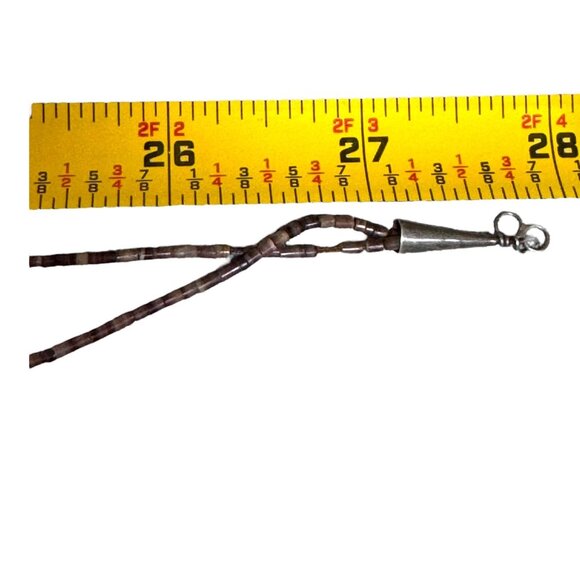 Vintage Zuni Double Strand Bird Fetish Turquoise Bear Necklace Multi-Stone 28" - Picture 7 of 12